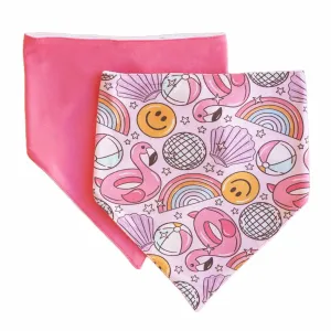 Floatie Friends 2pc Bandana Bibs | Pink