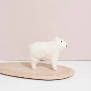 Hand Felted White Sheep - Small