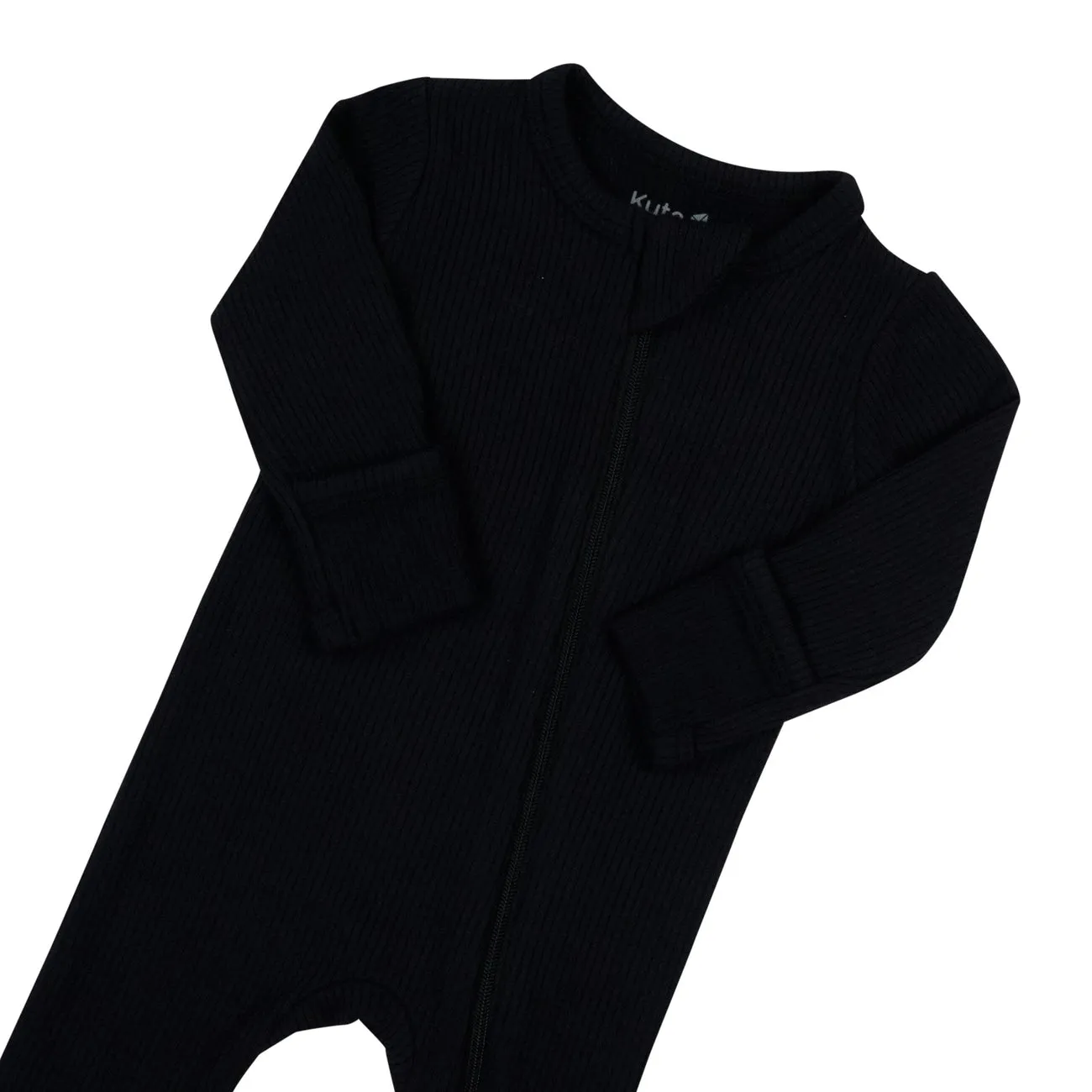 Kyte Baby- Ribbed Zip Footie : Midnight