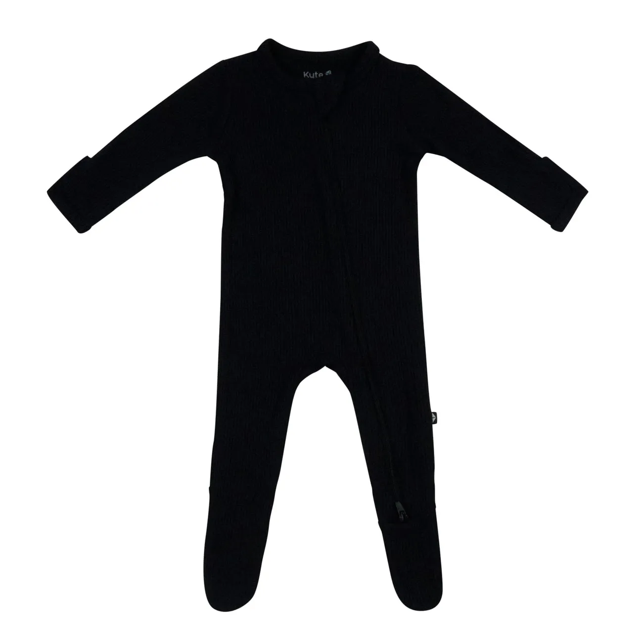 Kyte Baby- Ribbed Zip Footie : Midnight