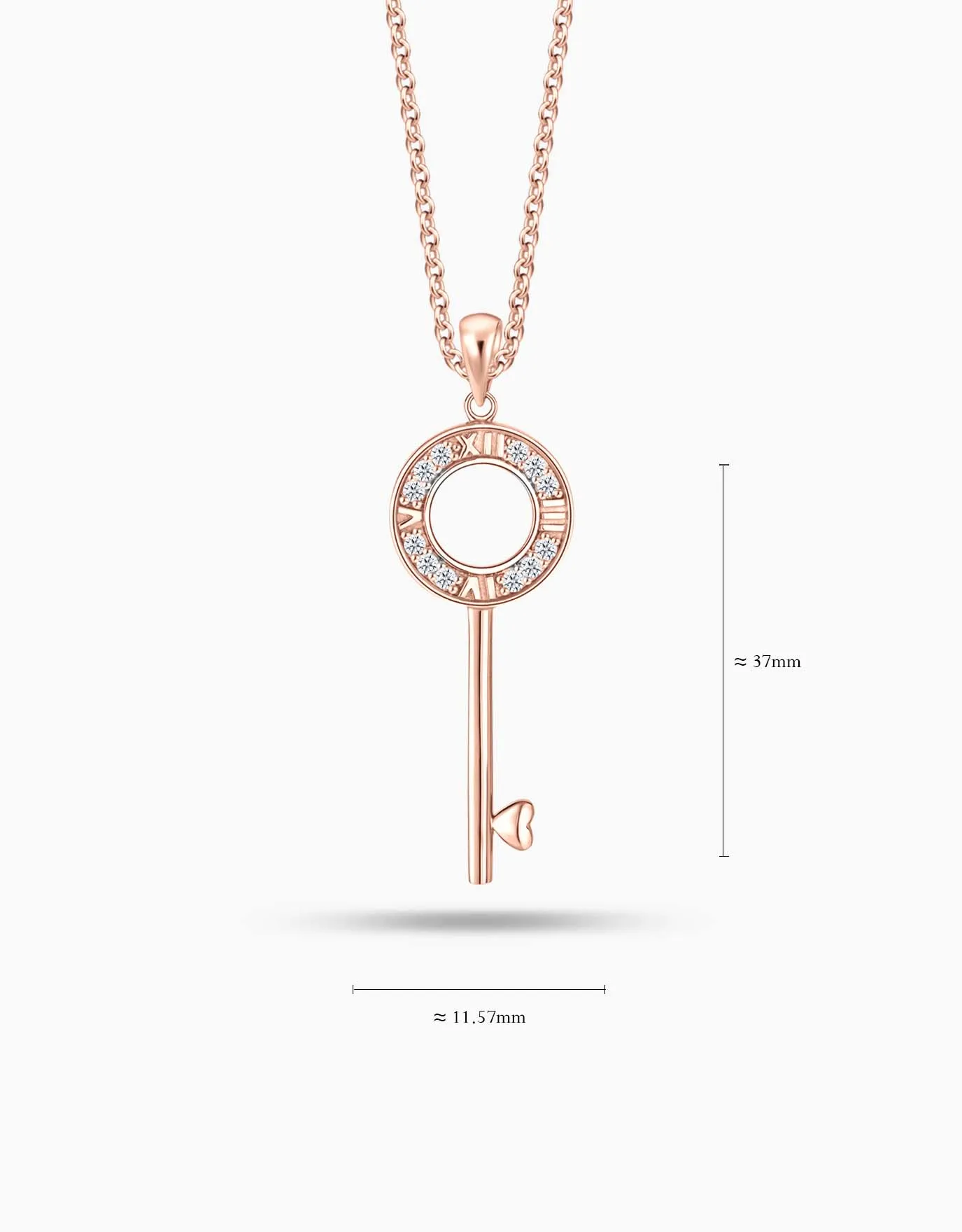 LVC Joie Aeonian Love Diamond Key Pendant