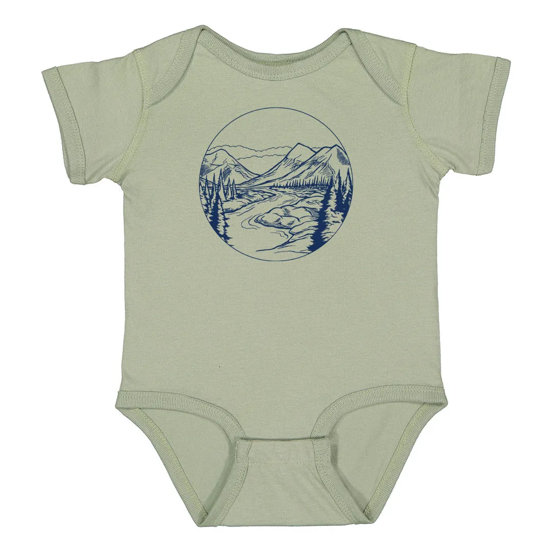 Mountains Baby Onesie size