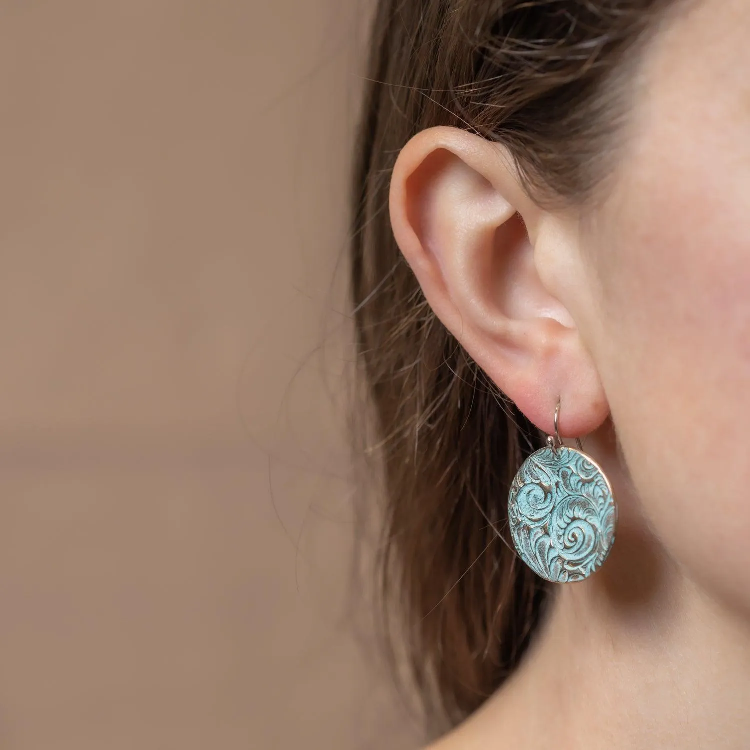 Plume Disc Earrings | Large