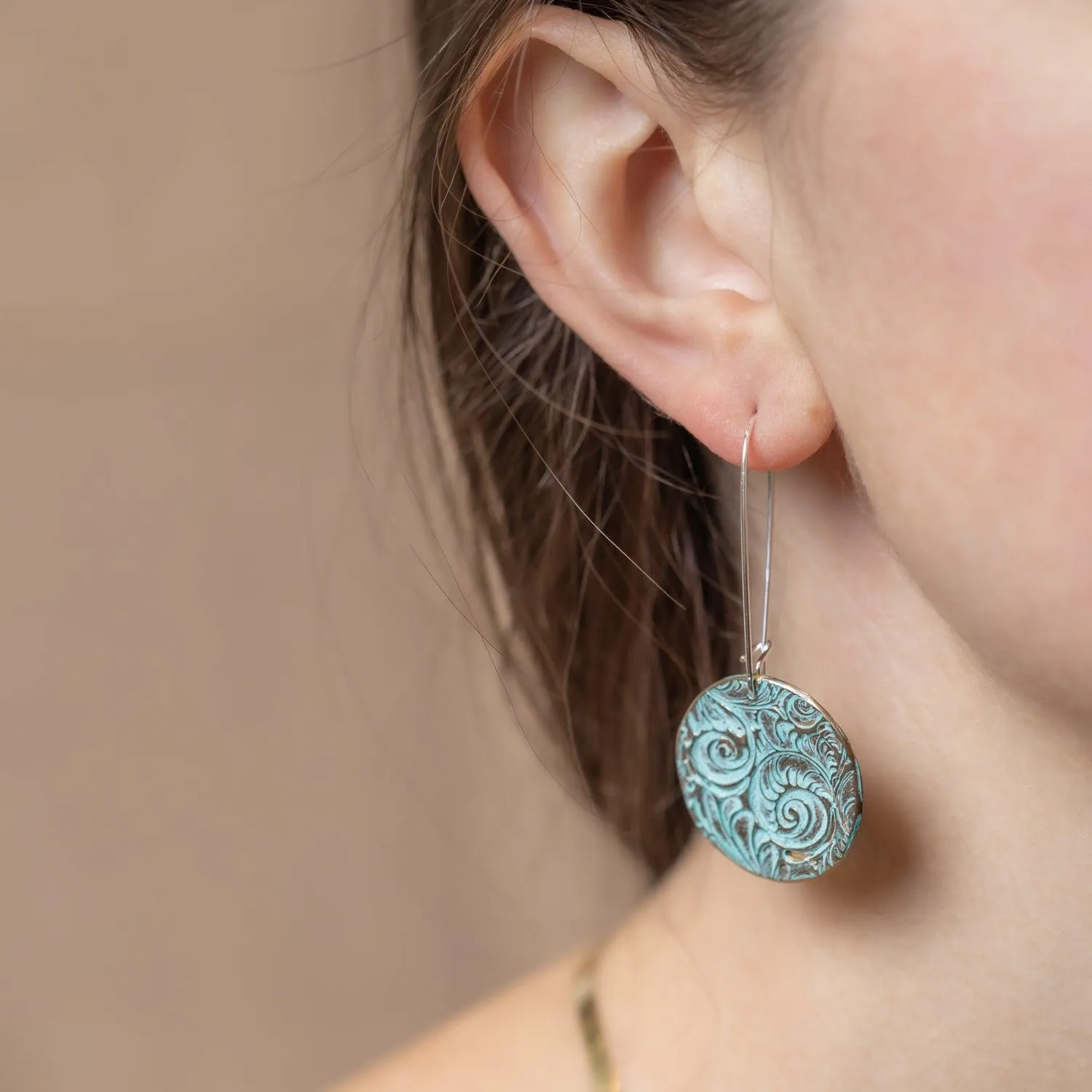 Plume Disc Earrings | Large