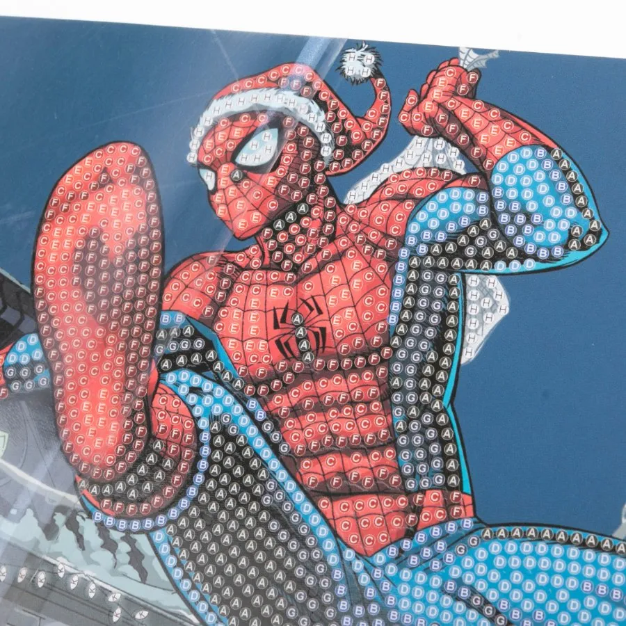 "Festive Spiderman" MARVEL Crystal Art Card 18x18cm