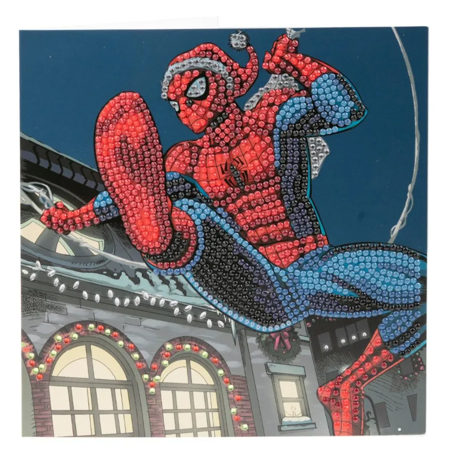 "Festive Spiderman" MARVEL Crystal Art Card 18x18cm