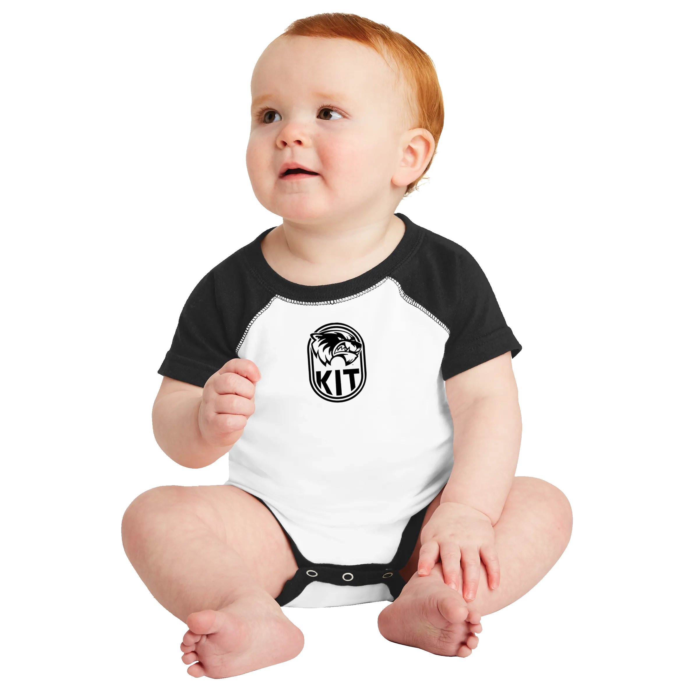 Rabbit Skins Infant Raglan Fine Jersey Bodysuit - Kit Crest