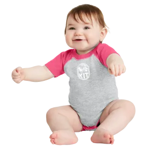 Rabbit Skins Infant Raglan Fine Jersey Bodysuit - Kit Crest