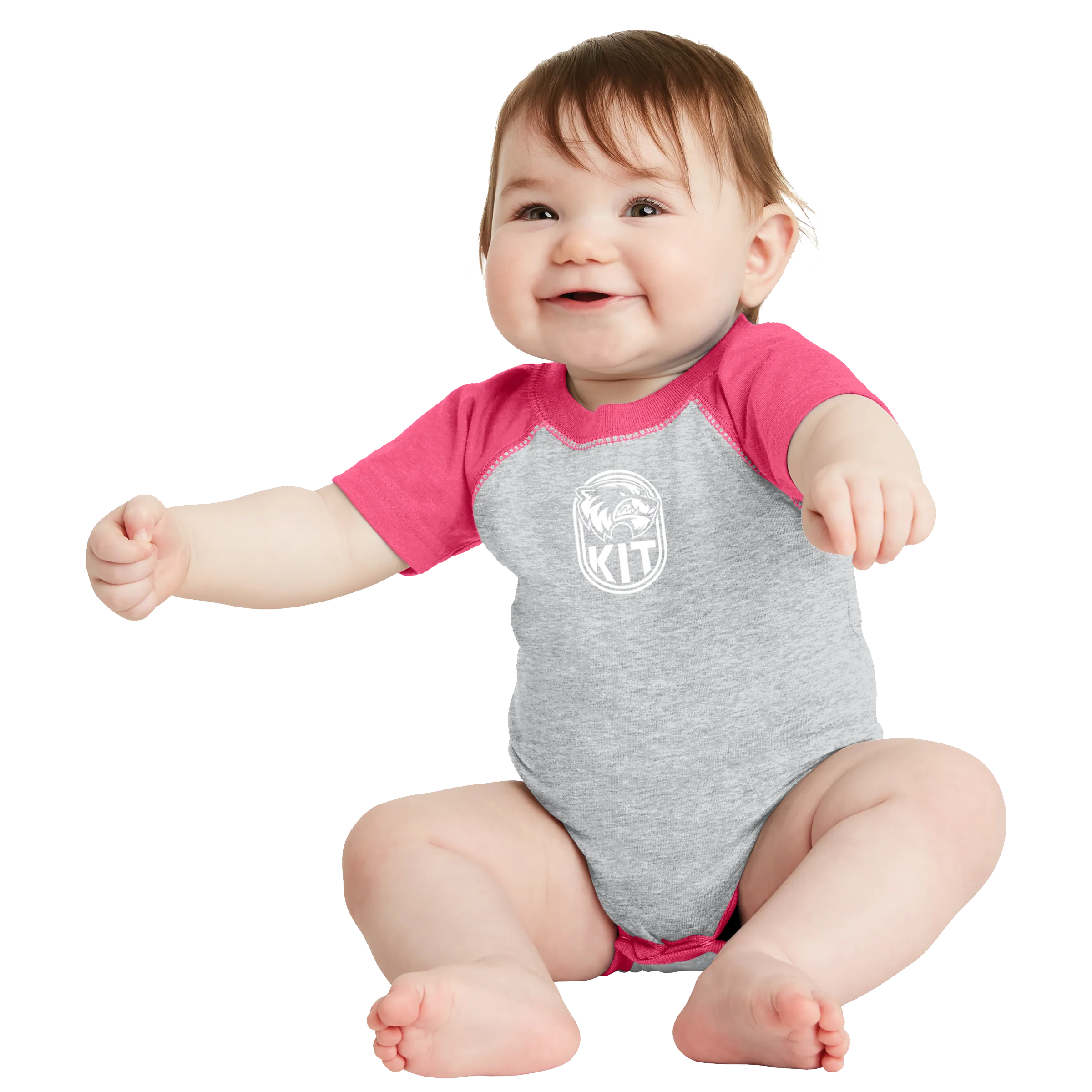 Rabbit Skins Infant Raglan Fine Jersey Bodysuit - Kit Crest