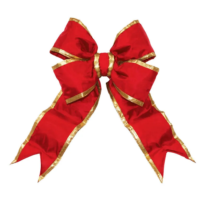 Red Structural Bow with Gold Trim (All weather)