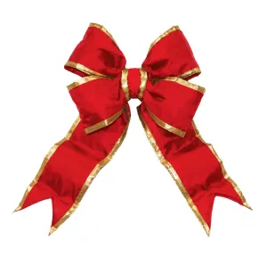 Red Structural Bow with Gold Trim (All weather)