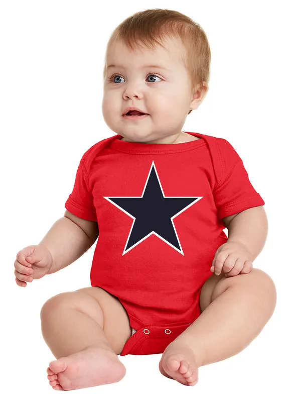 Red White and Blue Star Baby Bodysuit