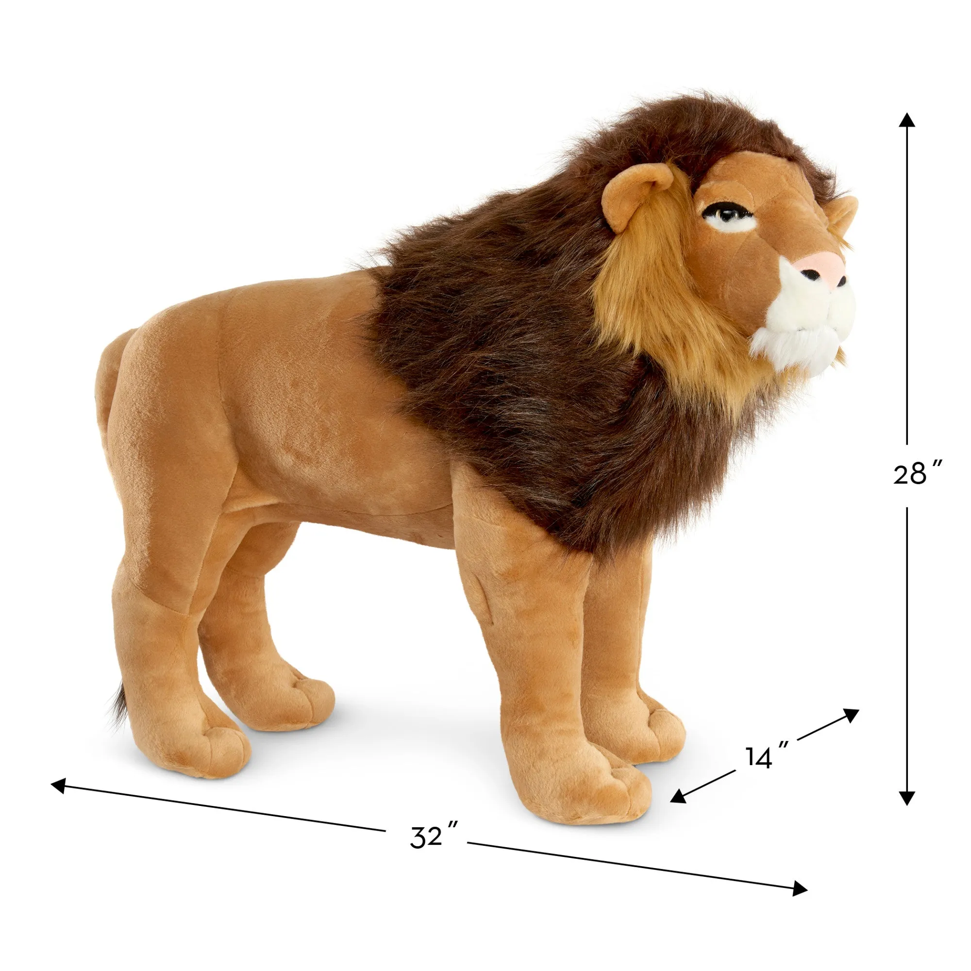 Standing Lion Lifelike Stuffed Animal