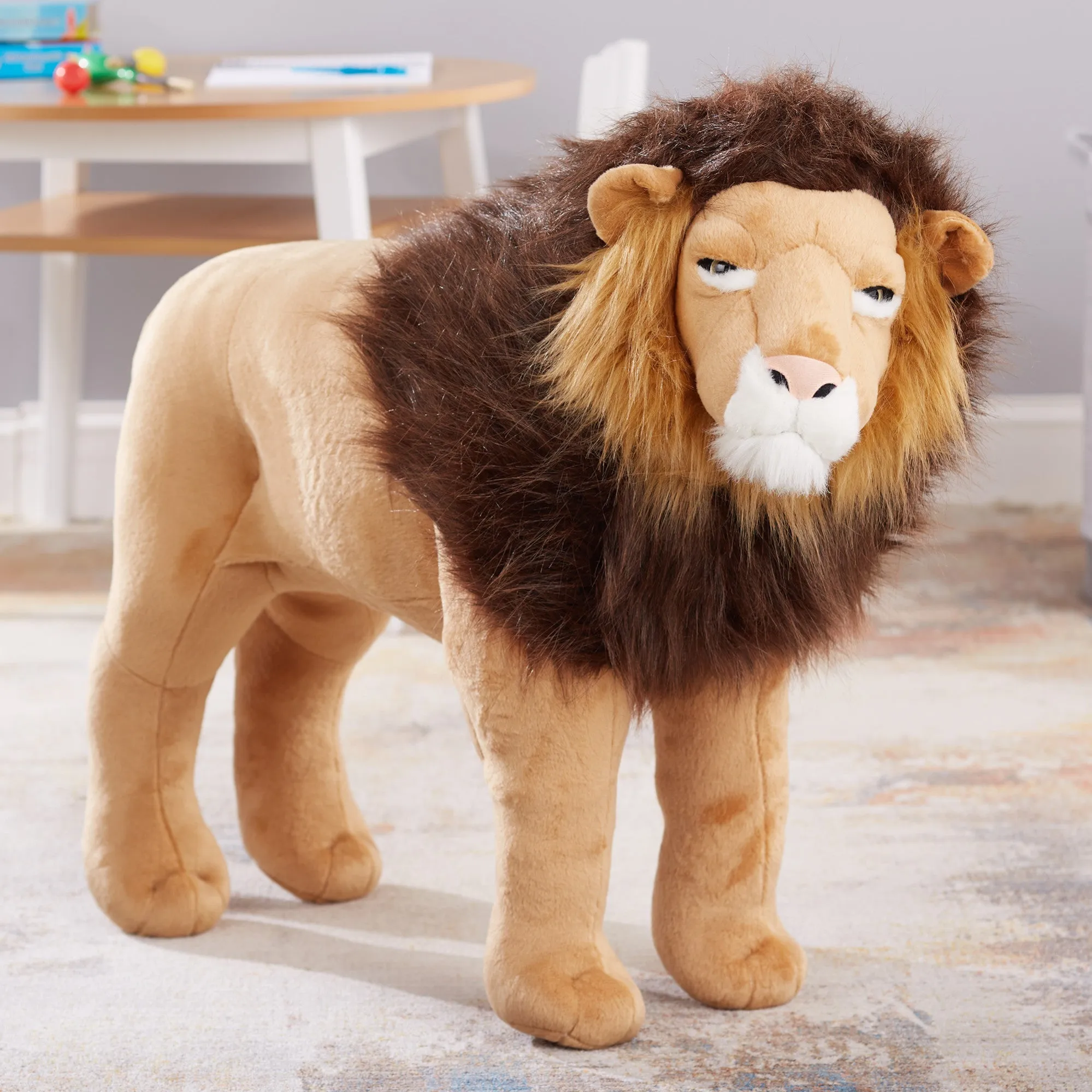 Standing Lion Lifelike Stuffed Animal