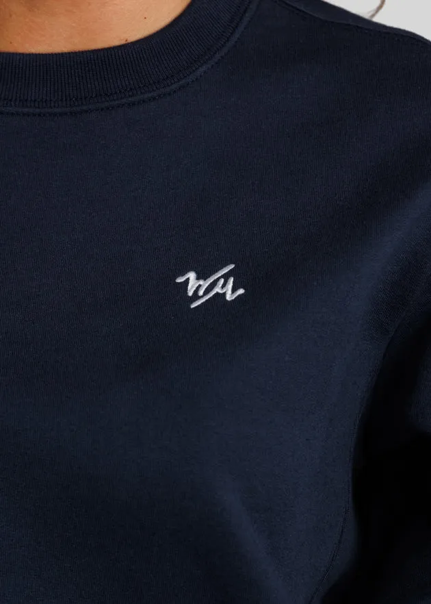 WM Women's Fleece Crewneck Pullover | Navy