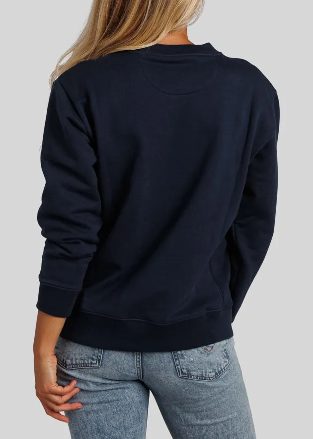 WM Women's Fleece Crewneck Pullover | Navy