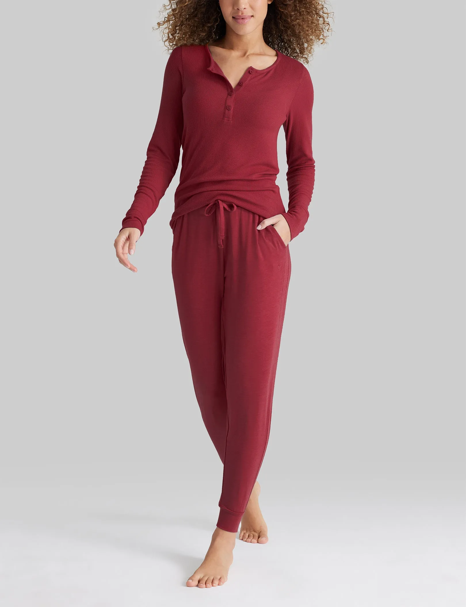 Women's Downtime Henley & Jogger Set