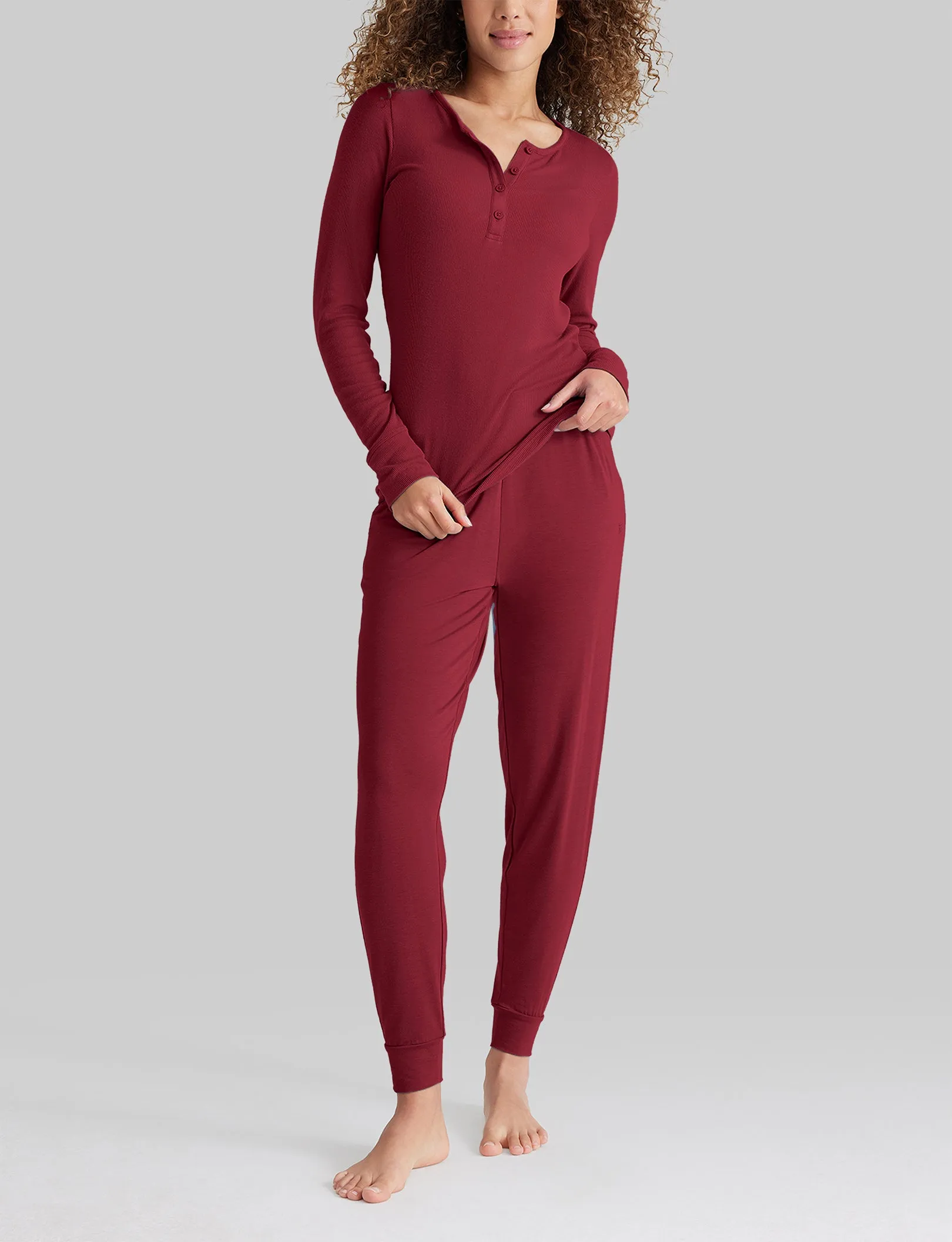 Women's Downtime Henley & Jogger Set