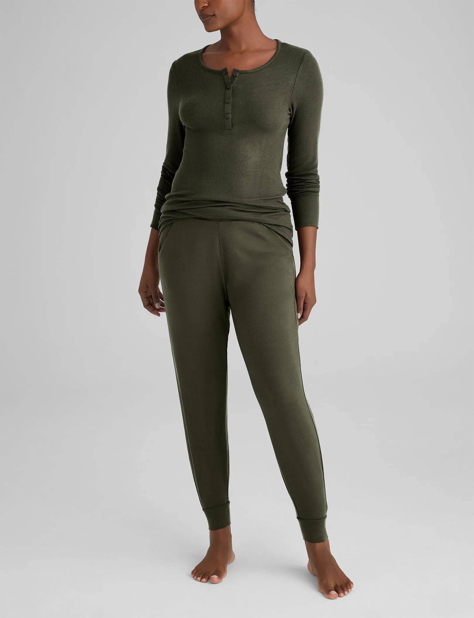 Women's Downtime Henley & Jogger Set